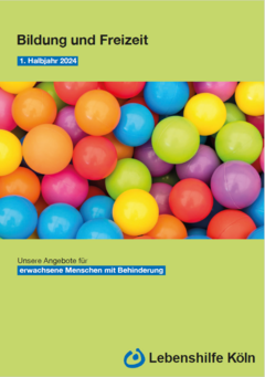 Titelseite Bildung und Freizeit 1. Halbjahr 2024 für Menschen mit Behinderung